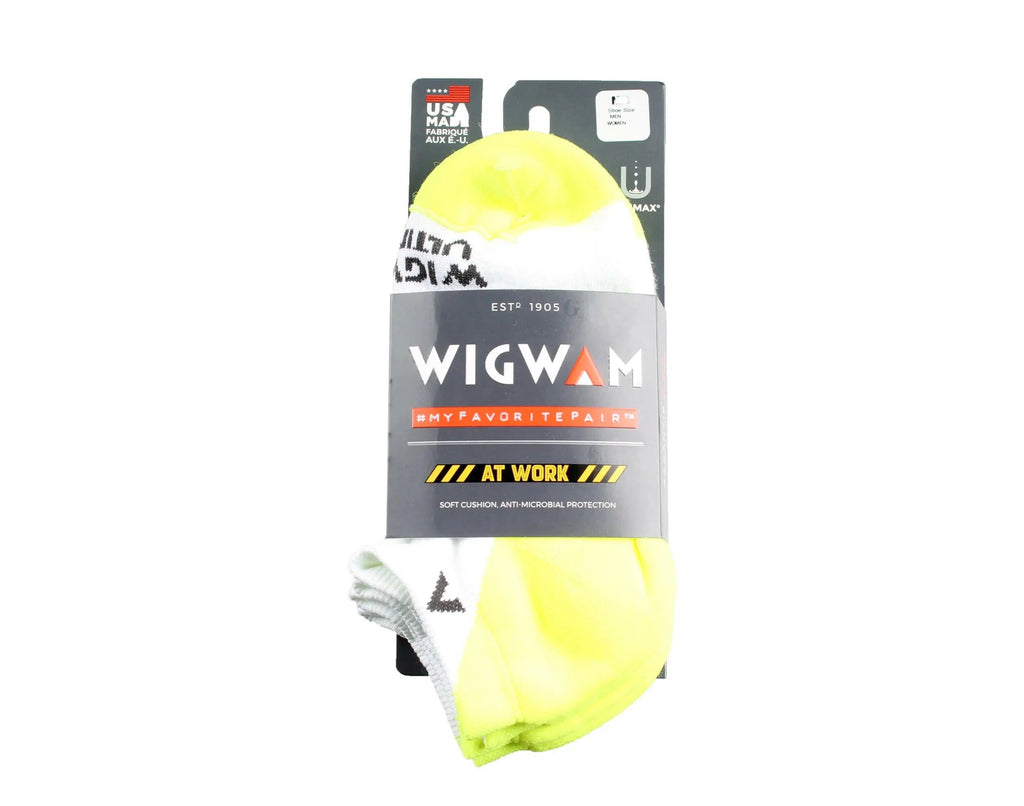 WigWam Journeyman Low Ankle Socks 2-Pack White/Yellow