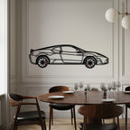 WONDERWALL 'L’Atelier Fun Collection' Ferrari F430 Scuderia Metal Car Wall Art with Rotating Wheels - Track-Focused V8 Silhouette - Interactive Automotive Wall Art - KAFMEKA133