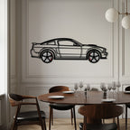 WONDERWALL 'L’Atelier Fun Collection' Ford Mustang GTR (2008) Metal Car Wall Art with Rotating Wheels - Modern Muscle Silhouette Decor - Interactive Automotive Wall Art - KAFMEKA139