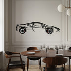 WONDERWALL 'L’Atelier Fun Collection' Ferrari SF90 Stradale Metal Car Wall Art with Rotating Wheels - Hybrid Hypercar Silhouette - Interactive Automotive Wall Decor - KAFMEKA135