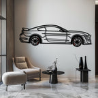 WONDERWALL 'L’Atelier Fun Collection' Ford Mustang Shelby GT500 Metal Car Wall Art with Rotating Wheels - Modern Muscle Silhouette Decor - Interactive Automotive Wall Art - KAFMEKA140