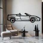 WONDERWALL 'L’Atelier Fun Collection' Ferrari F430 Spider Metal Car Wall Art with Rotating Wheels - Italian Convertible Supercar Silhouette - Interactive Automotive Wall Decor - KAFMEKA134