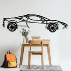 WONDERWALL 'L’Atelier Fun Collection' Ferrari SF90 Stradale Metal Car Wall Art with Rotating Wheels - Hybrid Hypercar Silhouette - Interactive Automotive Wall Decor - KAFMEKA135