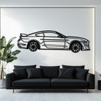 WONDERWALL 'L’Atelier Fun Collection' Ford Mustang Shelby GT500 Metal Car Wall Art with Rotating Wheels - Modern Muscle Silhouette Decor - Interactive Automotive Wall Art - KAFMEKA140