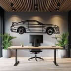 WONDERWALL 'L’Atelier Fun Collection' Ford Mustang Shelby GT500 Metal Car Wall Art with Rotating Wheels - Modern Muscle Silhouette Decor - Interactive Automotive Wall Art - KAFMEKA140