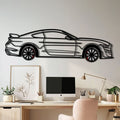WONDERWALL 'L’Atelier Fun Collection' Ford Mustang Shelby GT500 Metal Car Wall Art with Rotating Wheels - Modern Muscle Silhouette Decor - Interactive Automotive Wall Art - KAFMEKA140
