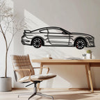 WONDERWALL 'L’Atelier Fun Collection' Ford Mustang Shelby GT500 Metal Car Wall Art with Rotating Wheels - Modern Muscle Silhouette Decor - Interactive Automotive Wall Art - KAFMEKA140