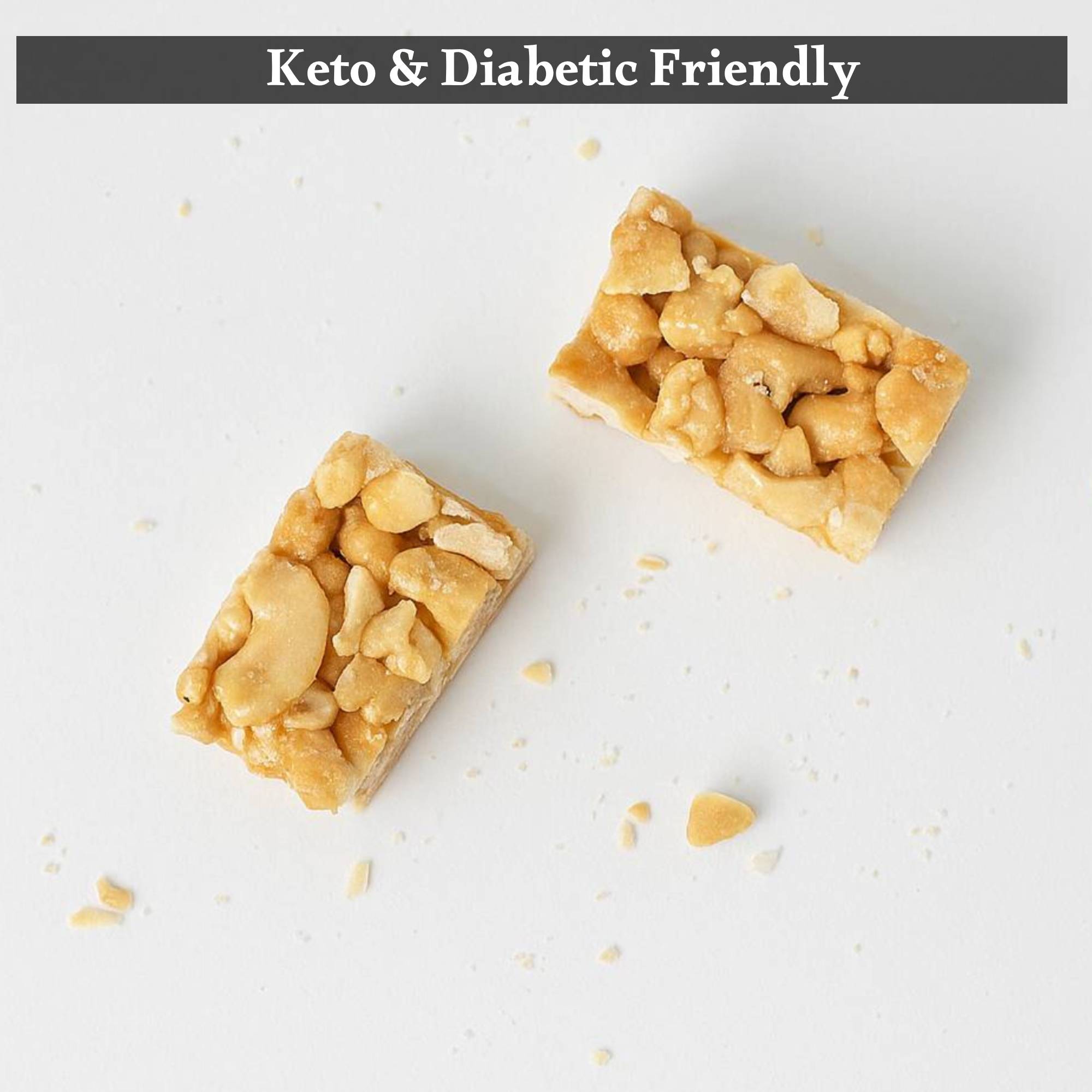 Andy Anand Sugar - Free Cashew Brittle, 7 oz – No Added Sugar, Keto - Friendly, Gluten - Free Handmade Snack, Diabetic - Friendly Birthday Gift Box