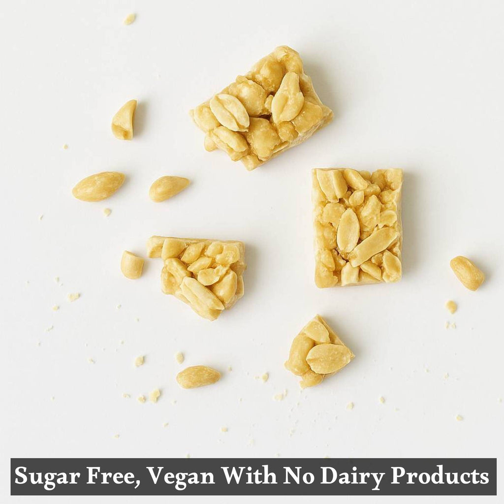 Andy Anand Sugar - Free Peanut Brittle, 7 oz – No Added Sugar, Keto - Friendly, Gluten - Free Handmade Snack, Diabetic - Friendly Birthday Gift Box