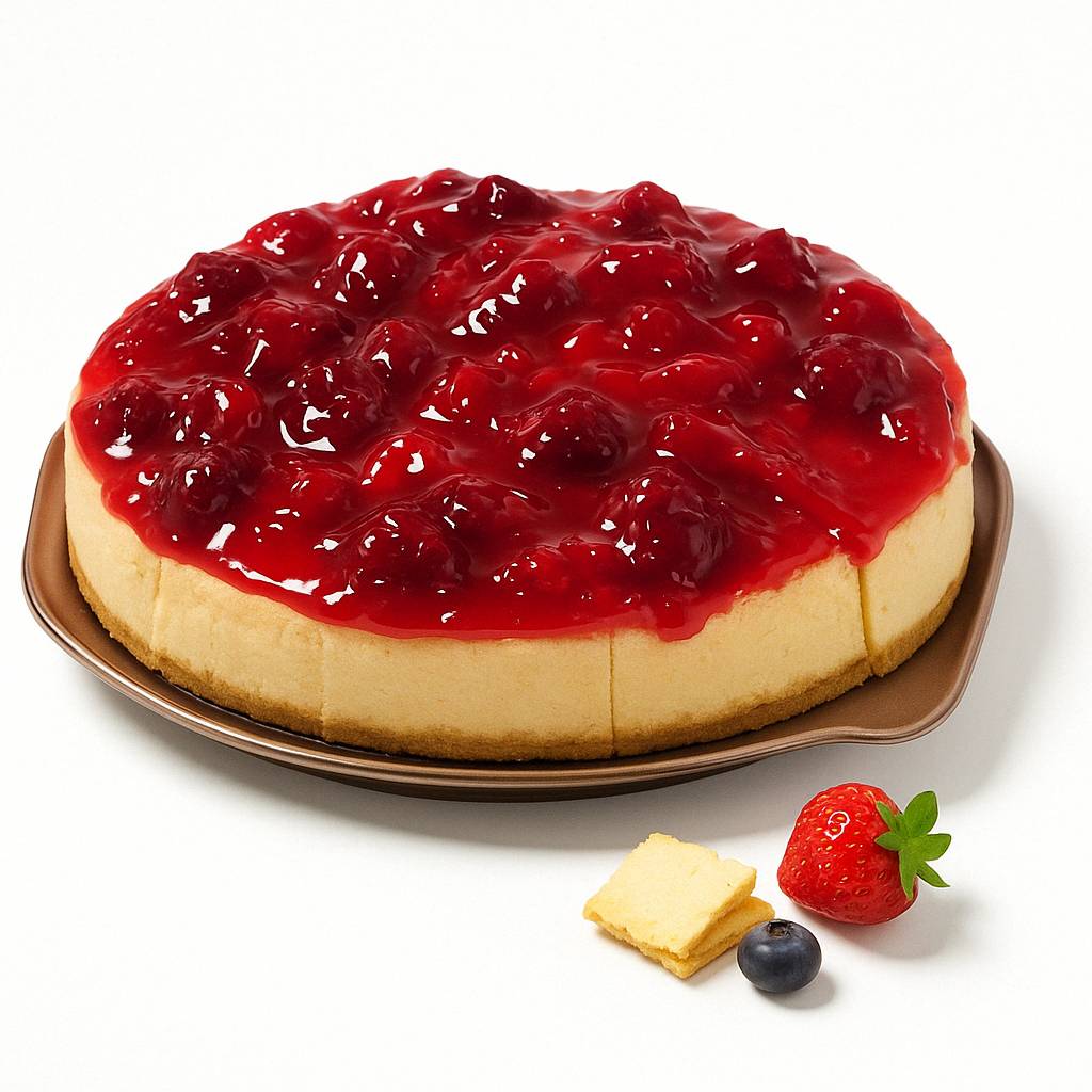 Andy Anand Sugar - Free Strawberry Cheesecake, 9 - Inch, 2.6 lb – Diabetic - Friendly, California Cream Cheese, No Preservatives, Birthday Gift