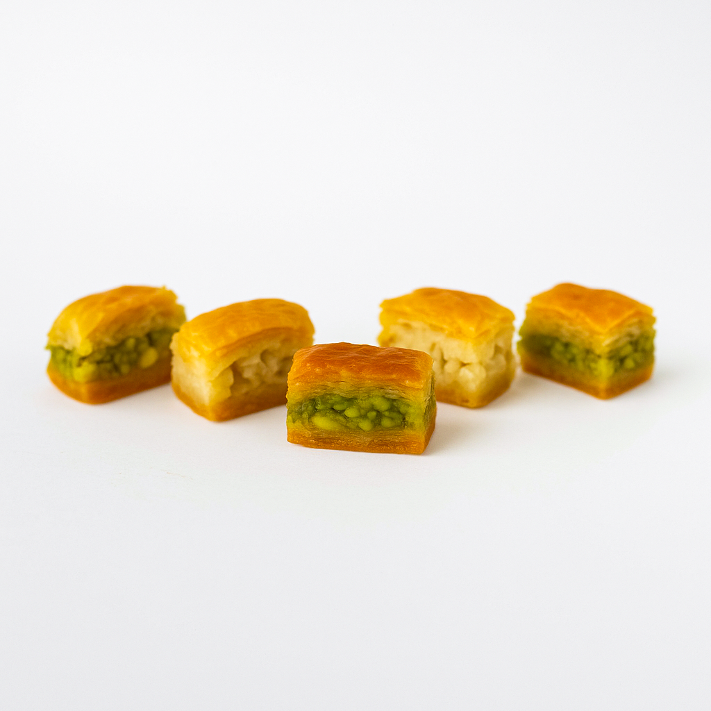 Andy Anand Sugar - Free Turkish Baklava, 26 pc, 8.8 oz – Pistachio, Walnut & Hazelnut, Flaky Phyllo, Diabetic - Friendly Birthday Gift Box