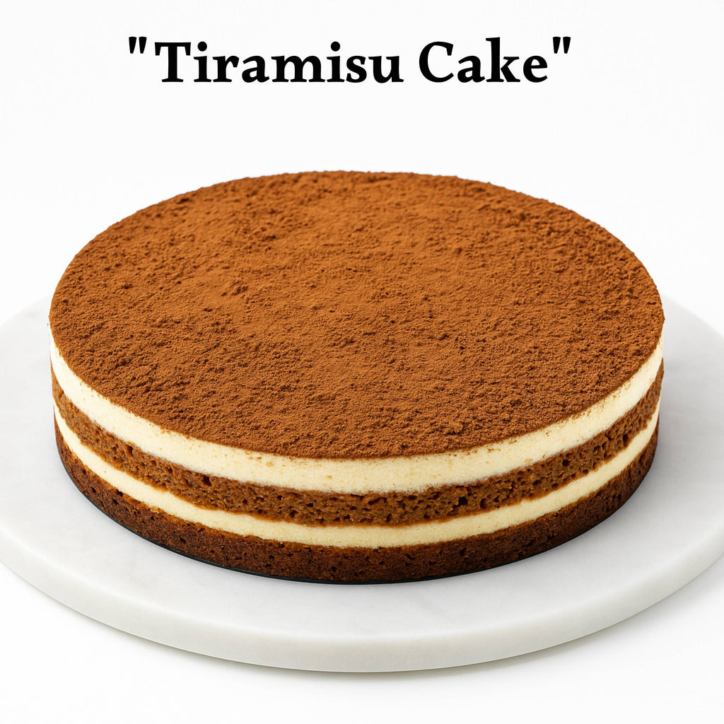 Andy Anand Sugar - Free Tiramisu Mousse Chiffon Cake, 2.2 lb – Coffee Sponge, Mascarpone Mousse, Keto & Diabetic - Friendly Birthday Gift Box