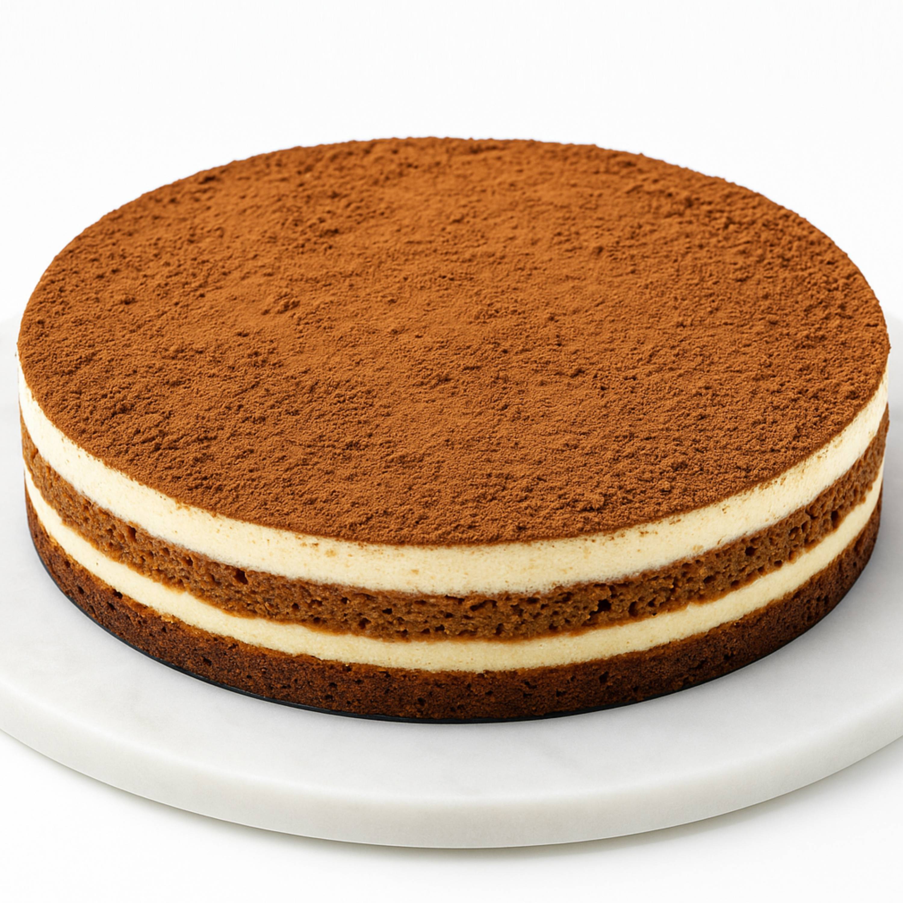 Andy Anand Sugar - Free Tiramisu Mousse Chiffon Cake, 2.2 lb – Coffee Sponge, Mascarpone Mousse, Keto & Diabetic - Friendly Birthday Gift Box