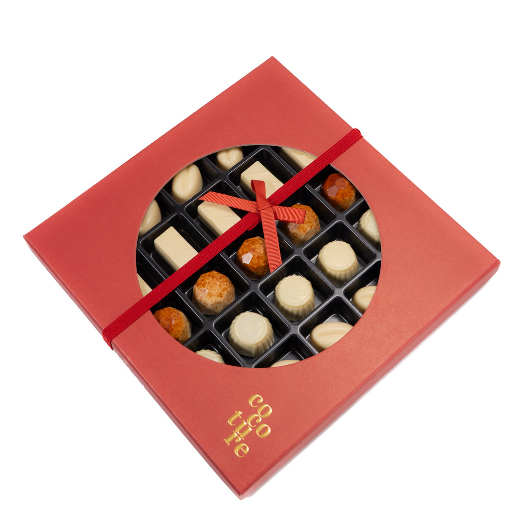 Andy Anand Sugar - Free Belgian White Chocolate Truffles & Pralines, 25 pc, 10.5 oz – Stevia Sweetened, Keto & Diabetic - Friendly Gift Box