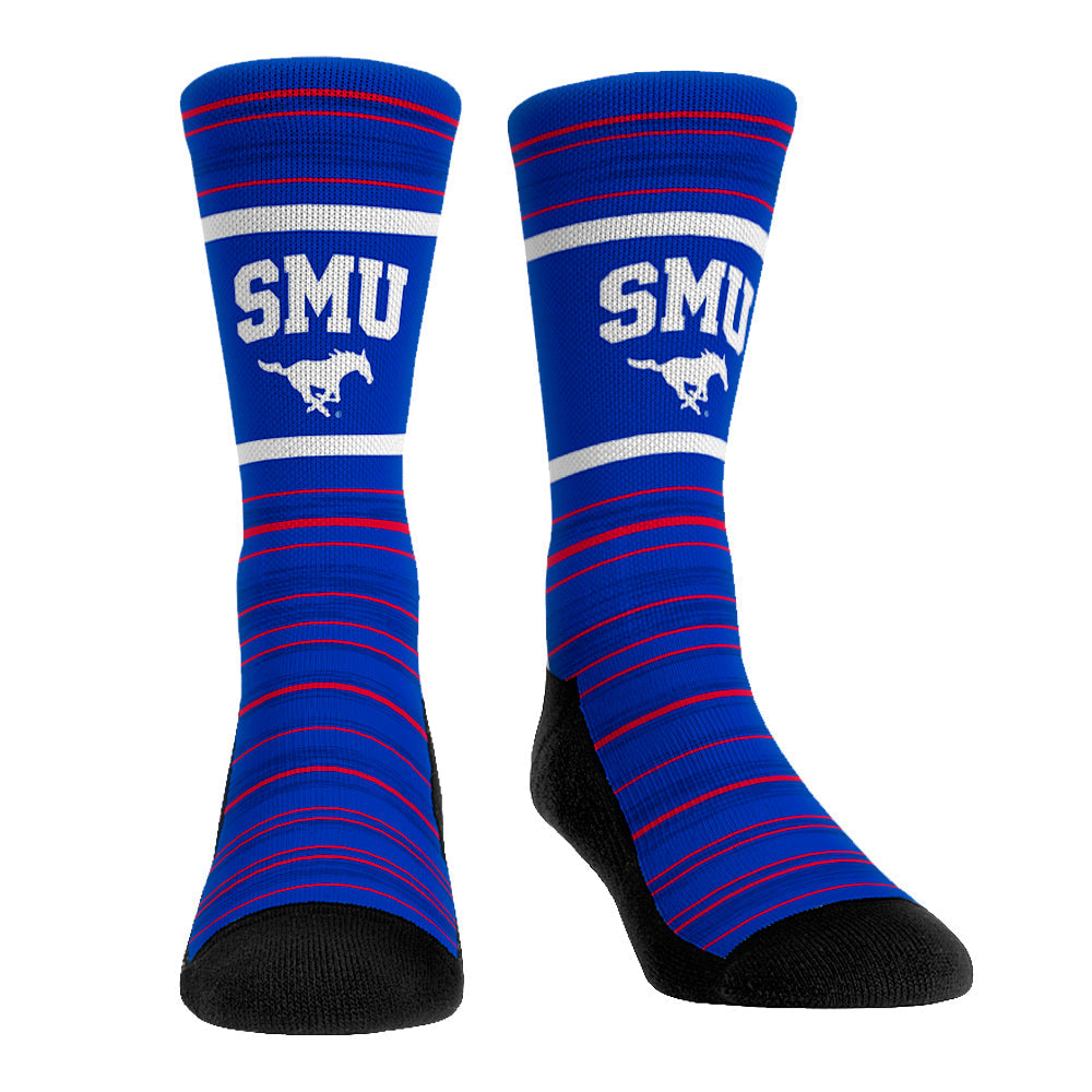 SMU Mustangs - Classic Lines Crew Socks