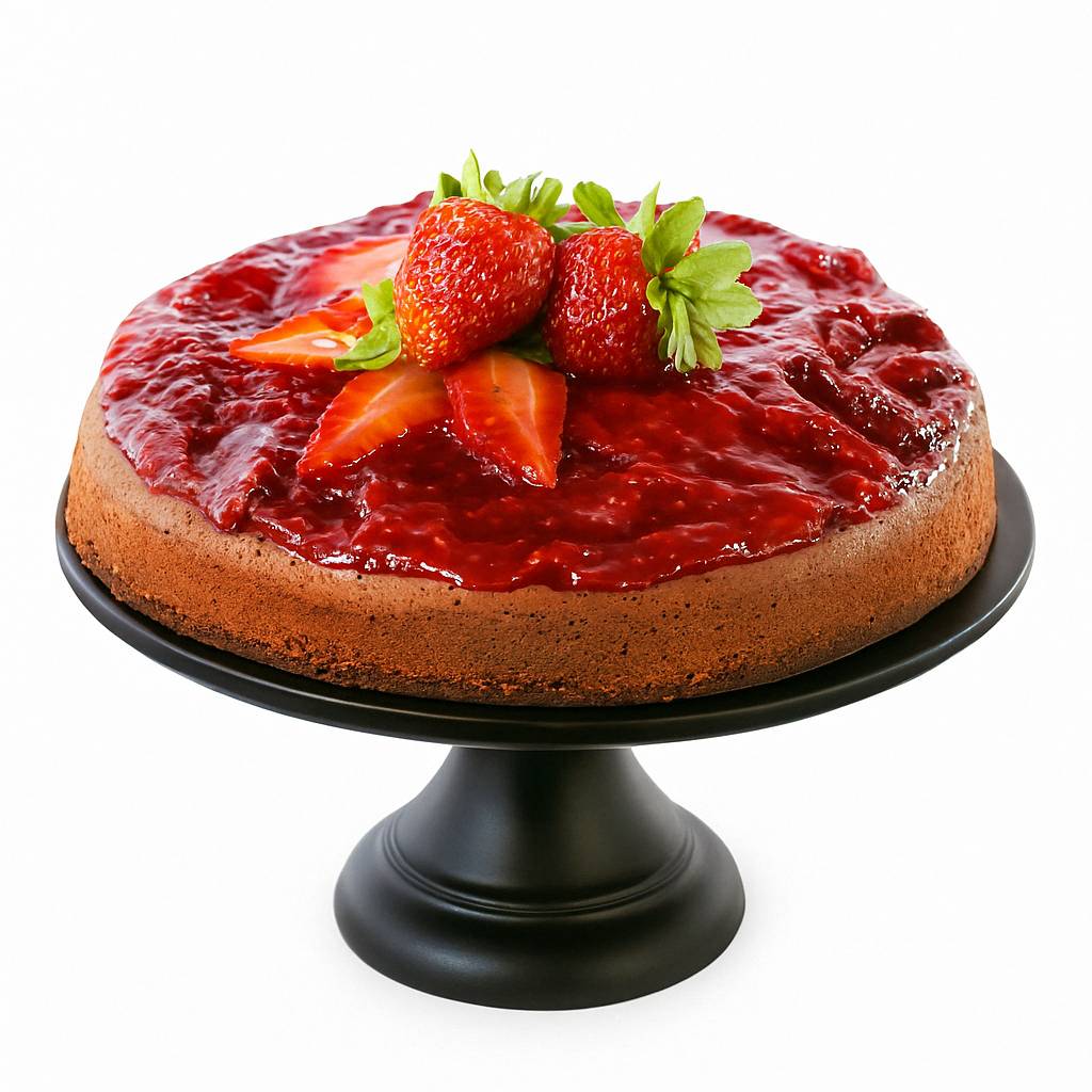 Andy Anand Chocolate Strawberry Cheesecake, 9 - Inch, 2.8 lb – Real Chocolate Truffles, California Cream Cheese, No Preservatives Gift Box