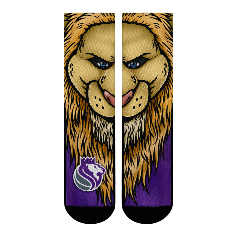Sacramento Kings - Split Face Mascot Crew Socks