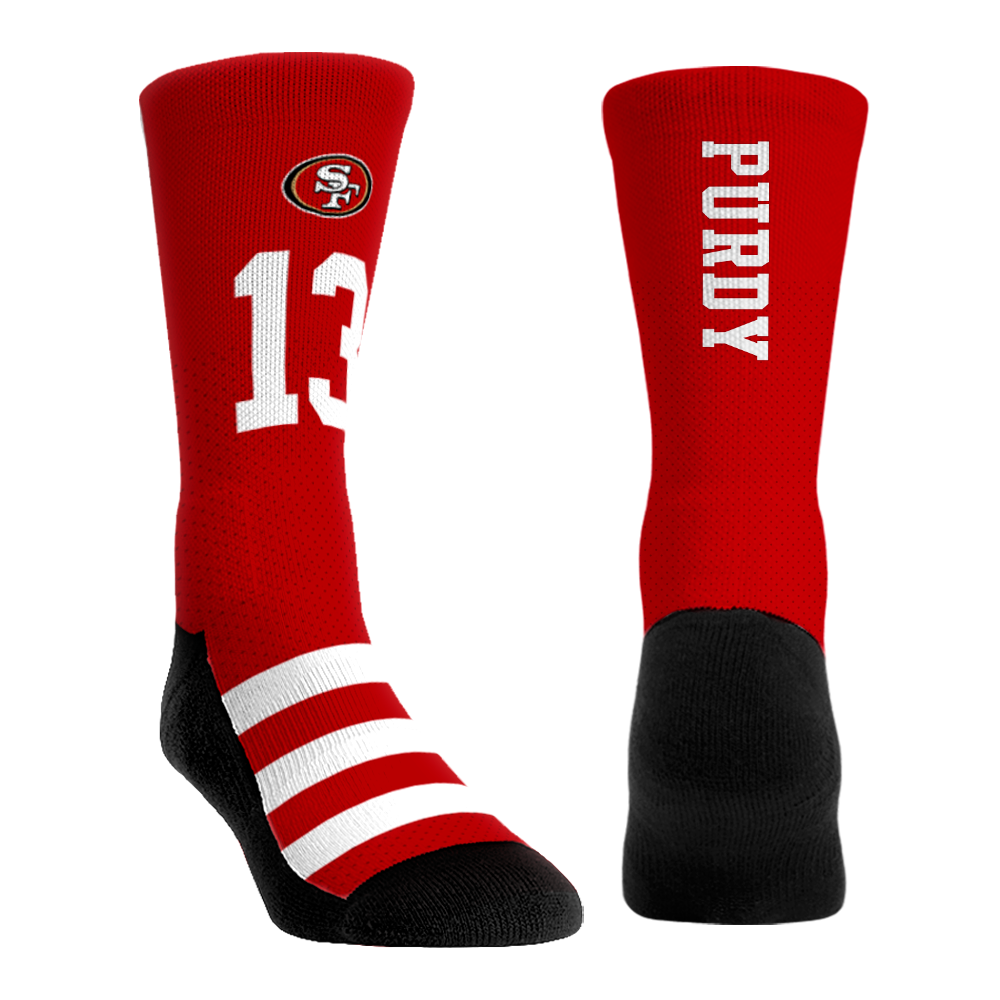 Brock Purdy - San Francisco 49ers - Jersey (Red) Crew Socks
