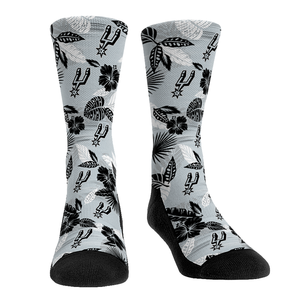San Antonio Spurs - Floral Crew Socks