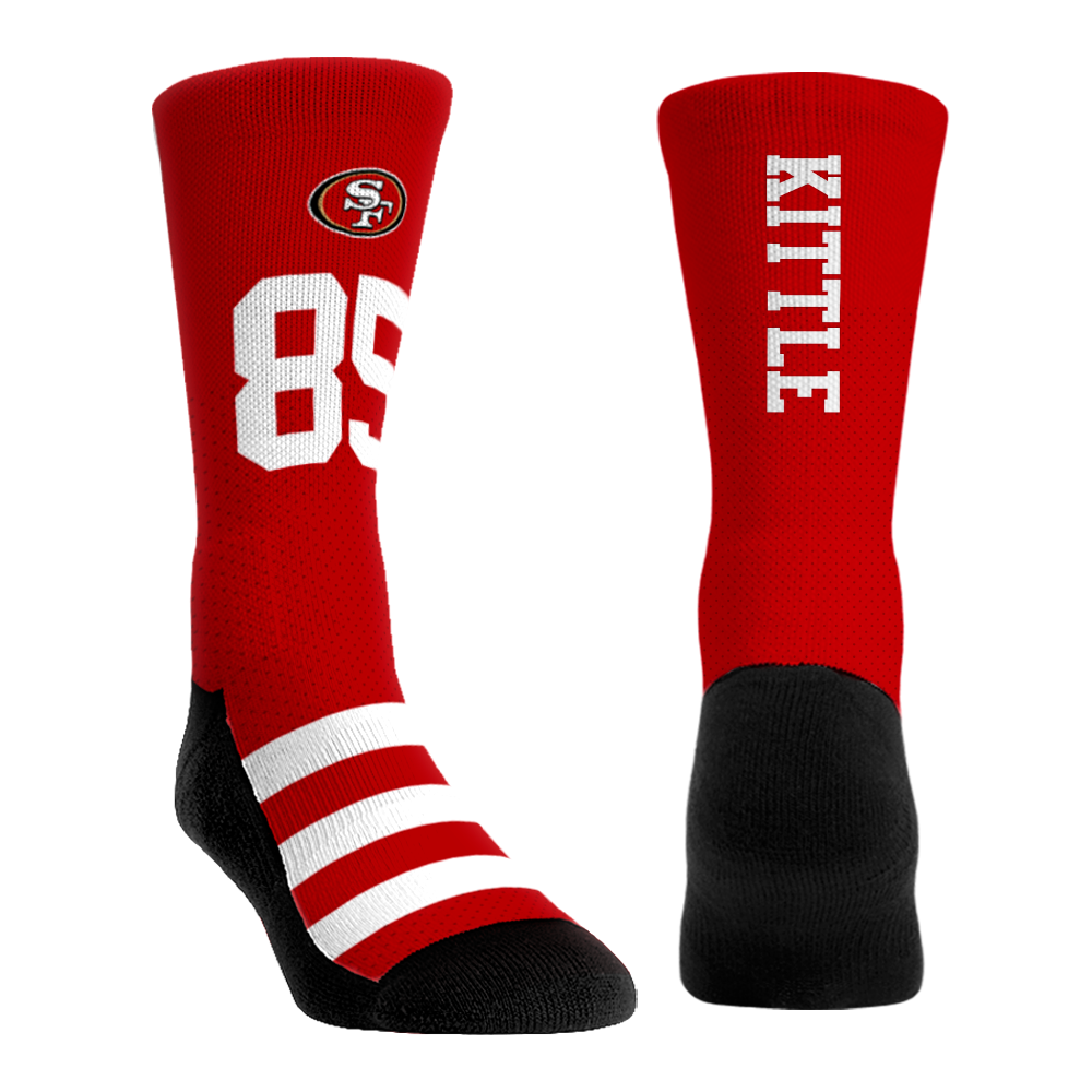 George Kittle - San Francisco 49ers - Jersey (Red) Crew Socks