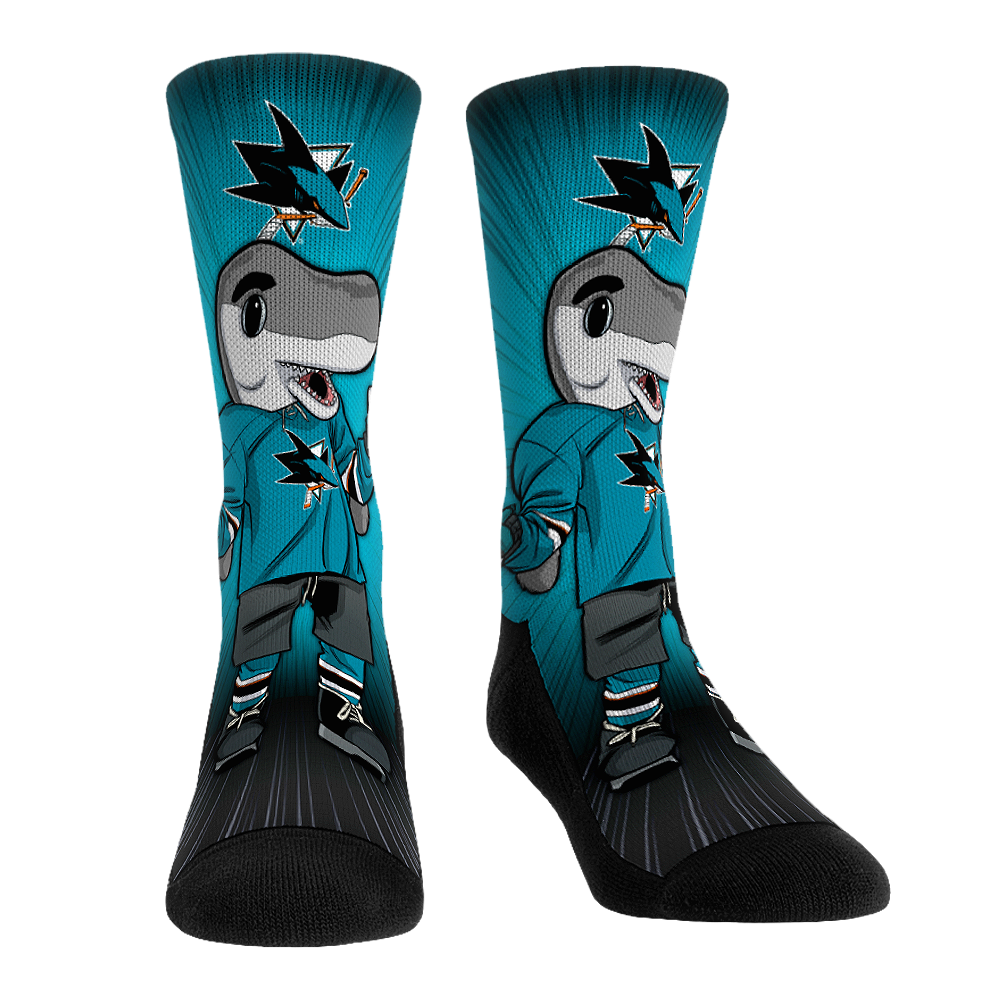 San Jose Sharks - Mascot Pump Up! Crew Socks