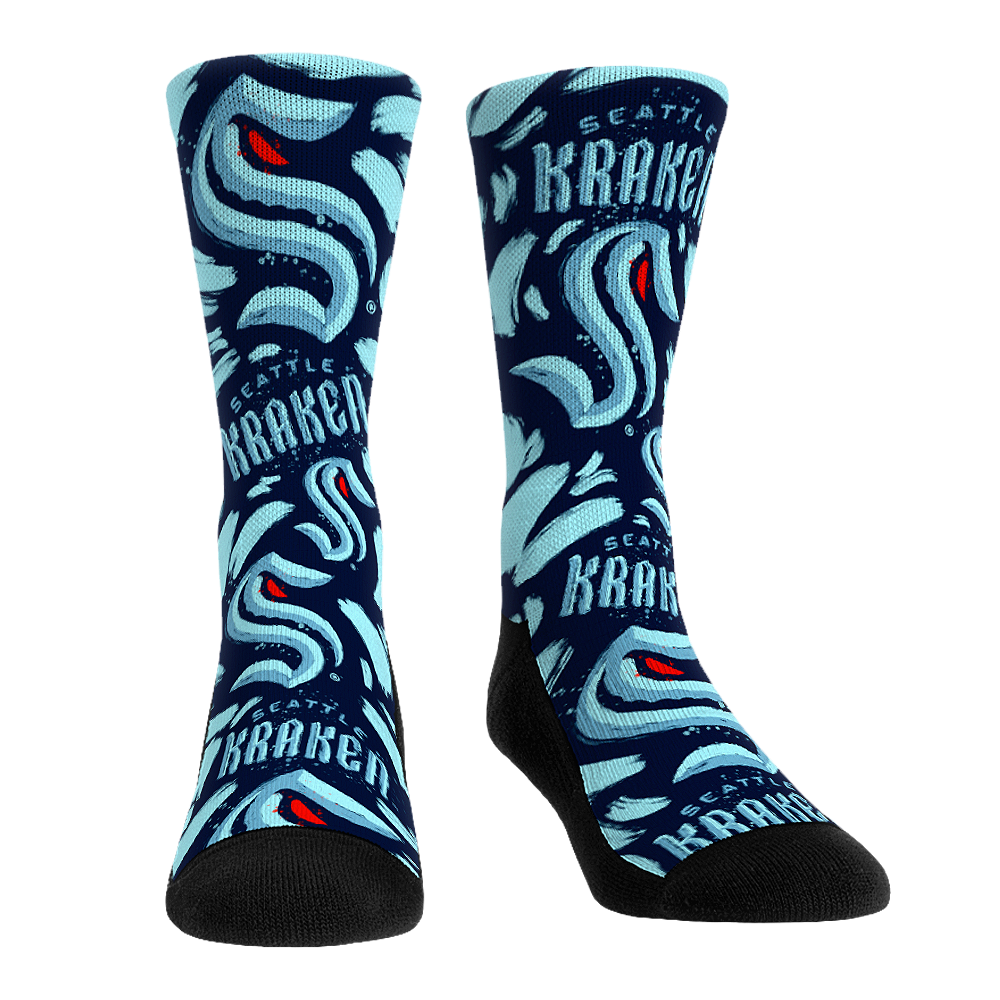 Seattle Kraken - Logo Paint Crew Socks