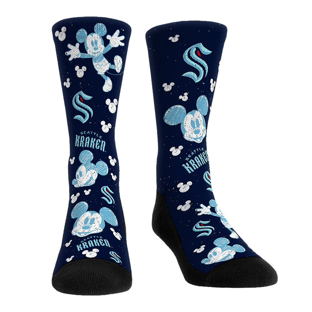 Seattle Kraken - Disney - Mickey Sketch Crew Socks