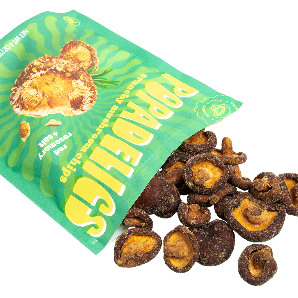 Popadelics Crunchy Mushroom Chips — Rad Rosemary + Salt | 6 - Pack