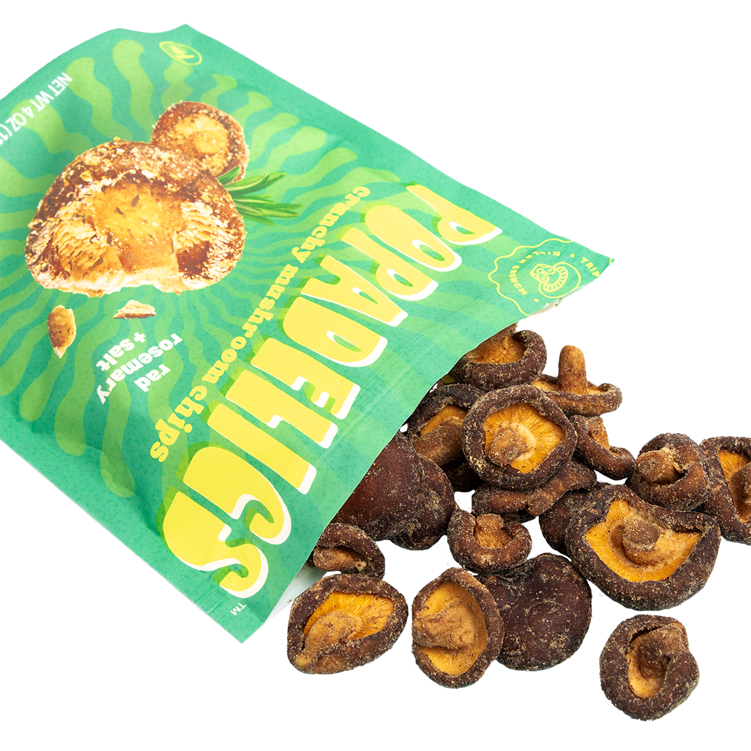 Popadelics Crunchy Mushroom Chips — Rad Rosemary + Salt | 6 - Pack