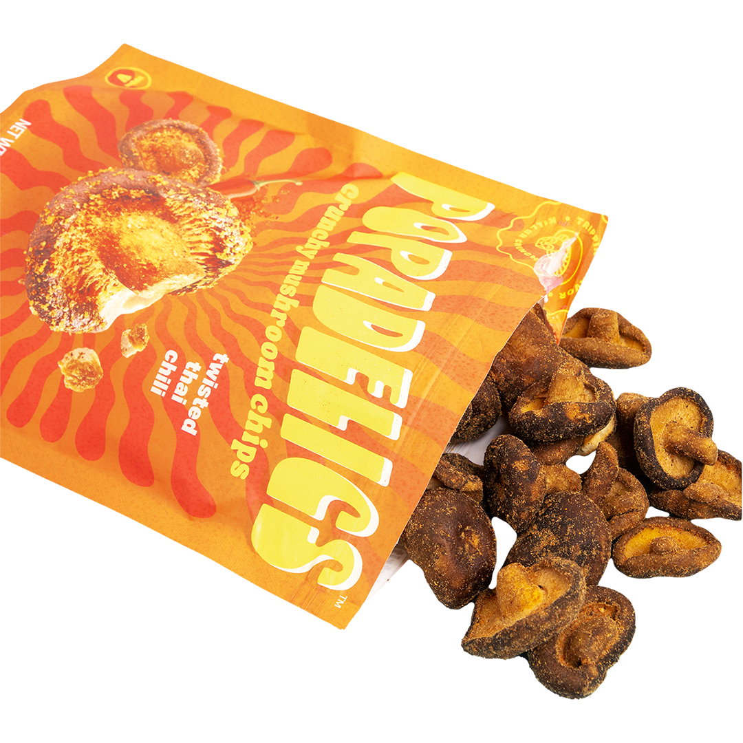 Popadelics Crunchy Mushroom Chips — Twisted Thai Chili | 6 - Pack