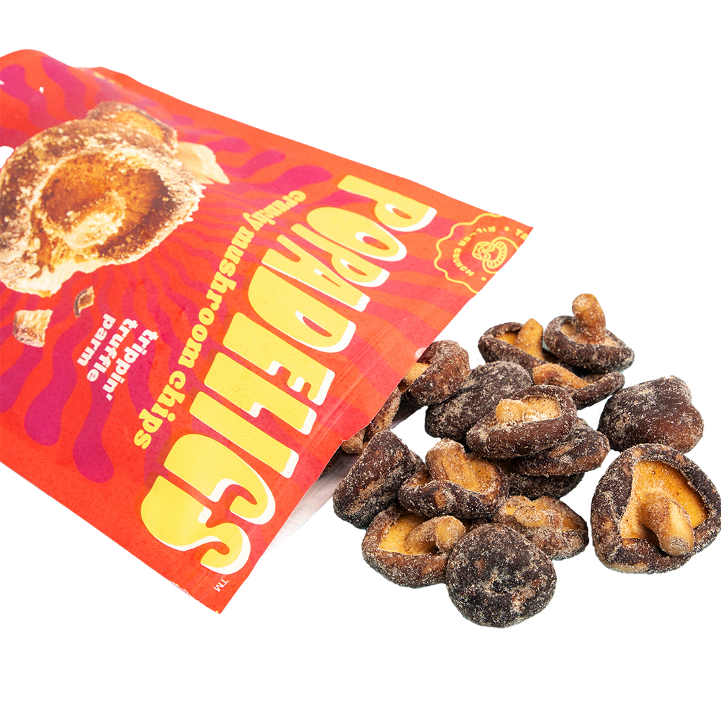 Popadelics Crunchy Mushroom Chips — Variety Pack | All 3 Flavors | 6 - Pack