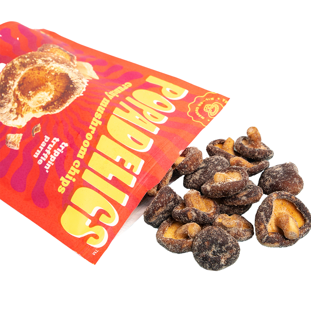 Popadelics Crunchy Mushroom Chips — Variety Pack | All 3 Flavors | 6 - Pack
