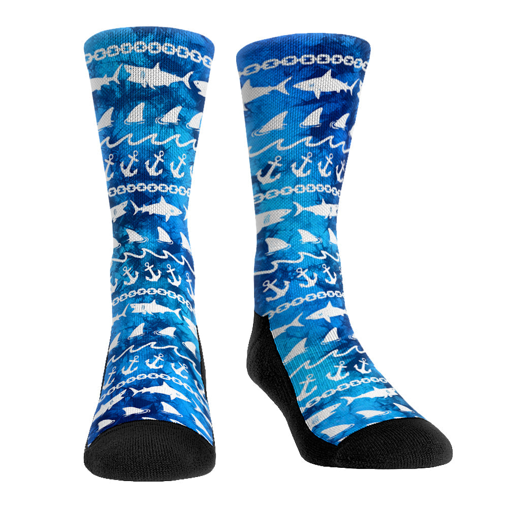Shark Dye Crew Socks