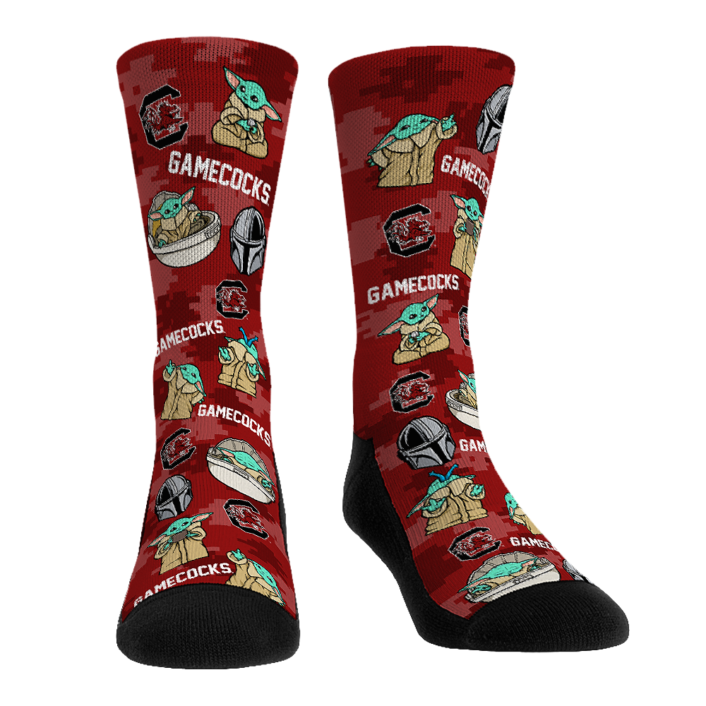 South Carolina Gamecocks - Star Wars - Grogu All-Over Crew Socks