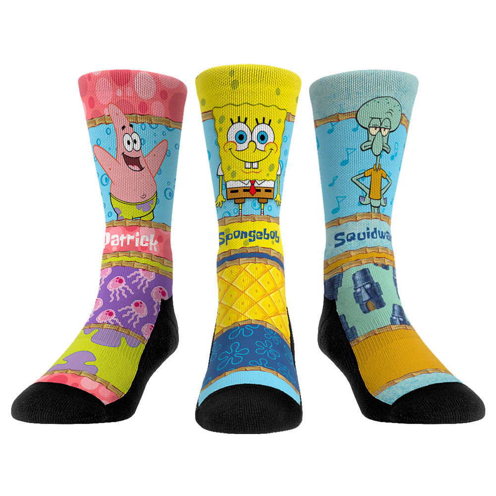 SpongeBob SquarePants - Showtime Crew Socks 3-Pack