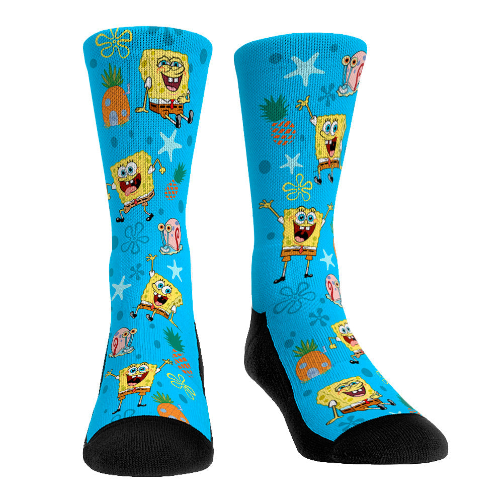 SpongeBob SquarePants - Classic Blue Icons Crew Socks