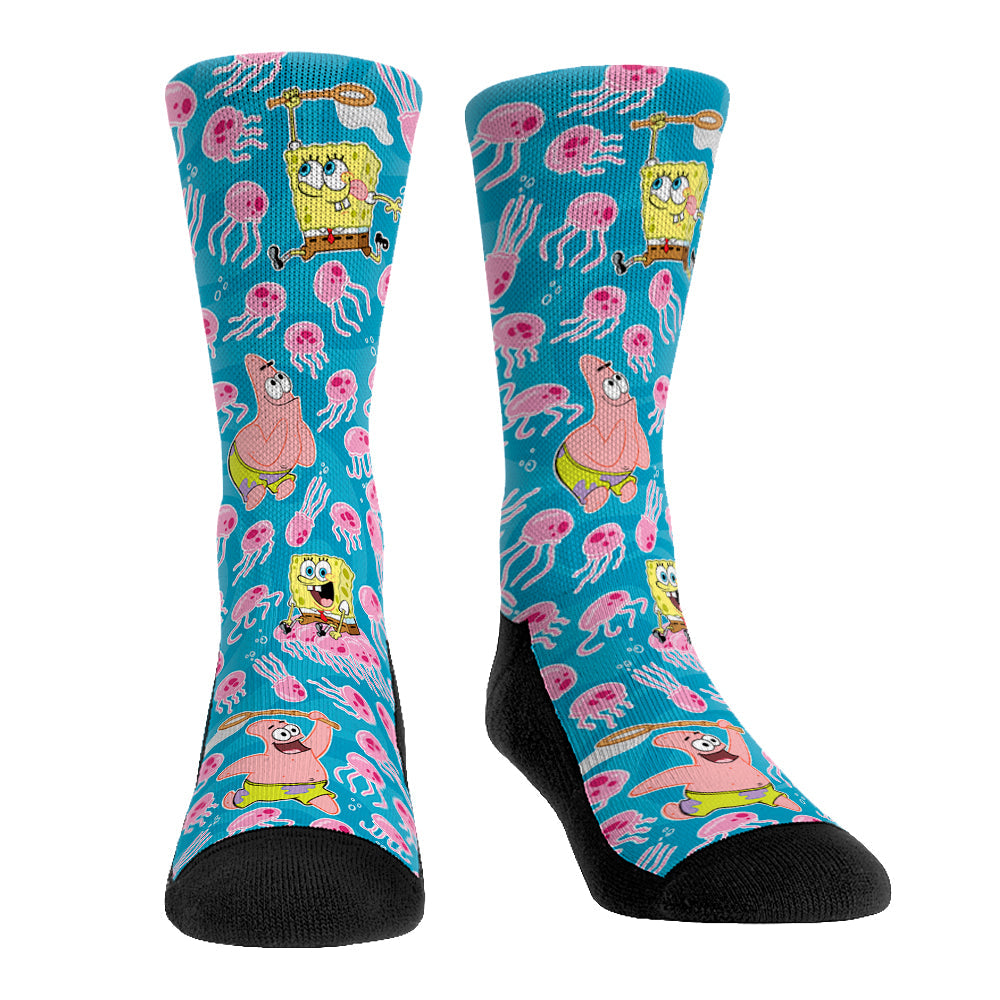 SpongeBob SquarePants - Jellyfishing All-Over Crew Socks