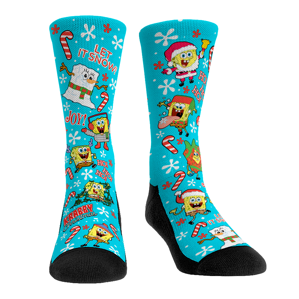 SpongeBob SquarePants - Christmas All-Over Crew Socks