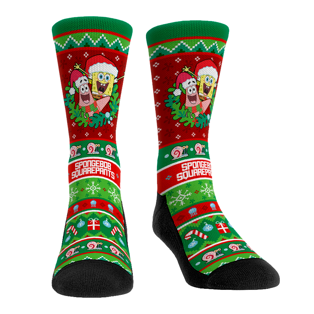 SpongeBob SquarePants SpongeBob & Patrick - Tacky Sweater Crew Socks