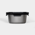 Genicook Square Stainless Steel Food Container with Glass Lid
