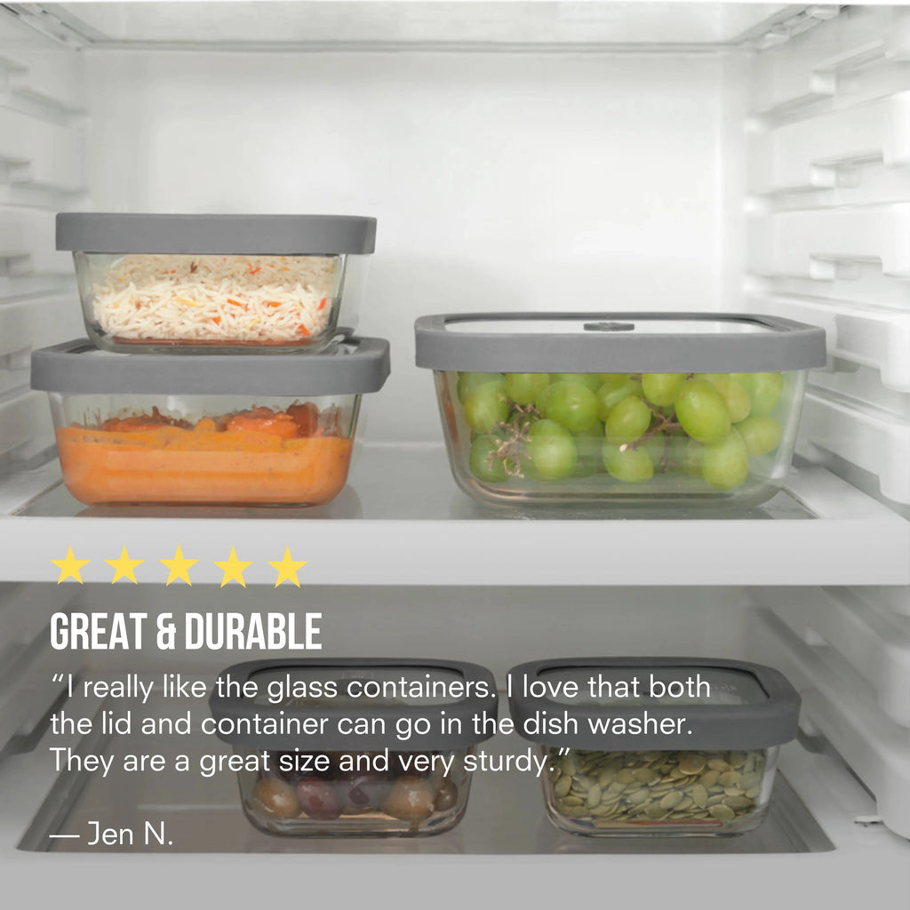 Square Glass Food Storage Containers