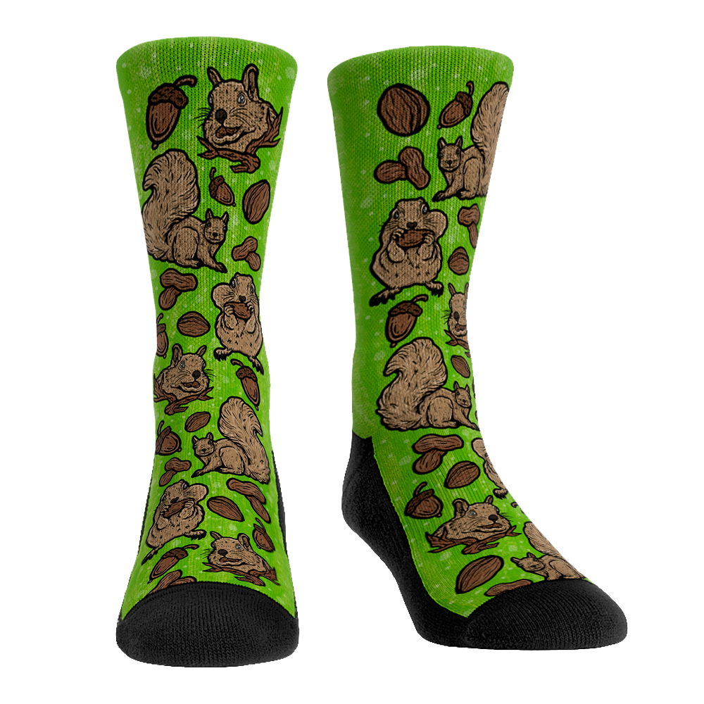 Squirrels All-Over Crew Socks
