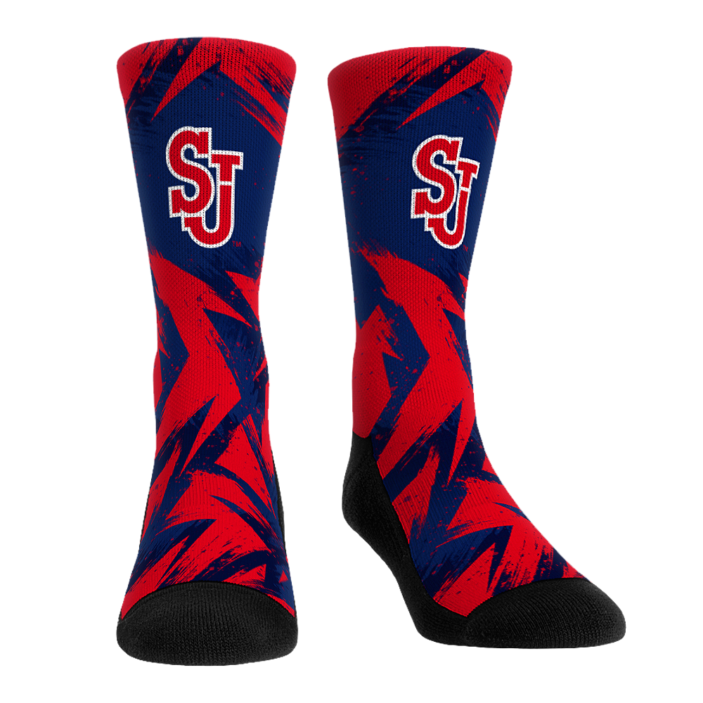St. John's Red Storm - Game Paint Crew Socks