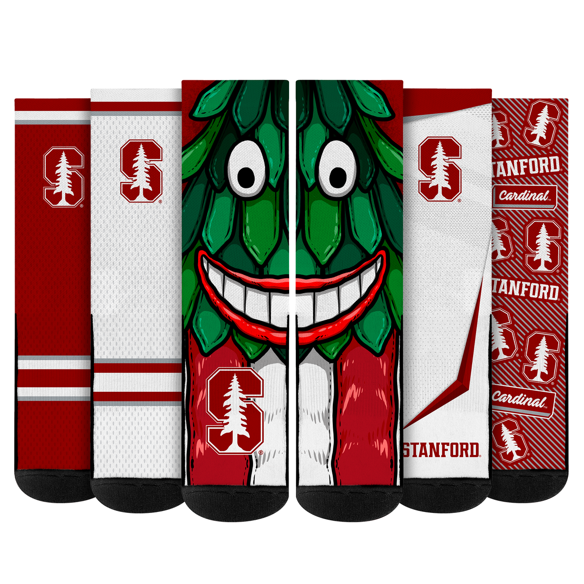 Stanford Cardinal - Super Fan Crew Socks 5-Pack