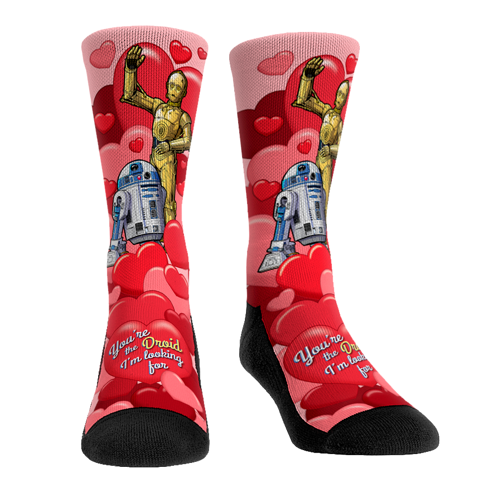 Star Wars Valentine Droids Crew Socks