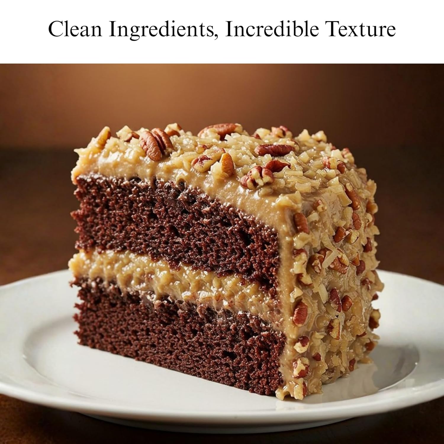 Andy Anand Sugar - Free German Chocolate Cake, 2.4 lb – Belgian Cocoa, Coconut - Pecan Filling, Keto & Diabetic - Friendly Birthday Gift Box