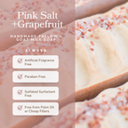 Pink Salt + Grapefruit Cleansing Bar Handmade Tallow and Goat Milk Soap Bar - WONDERWALL
