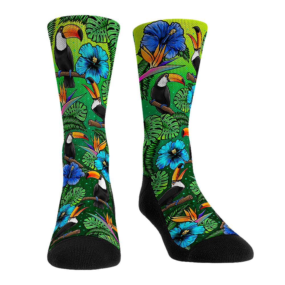 Toucan Floral Crew Socks