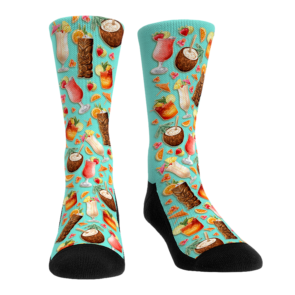 Summer Drinks All-Over Crew Socks