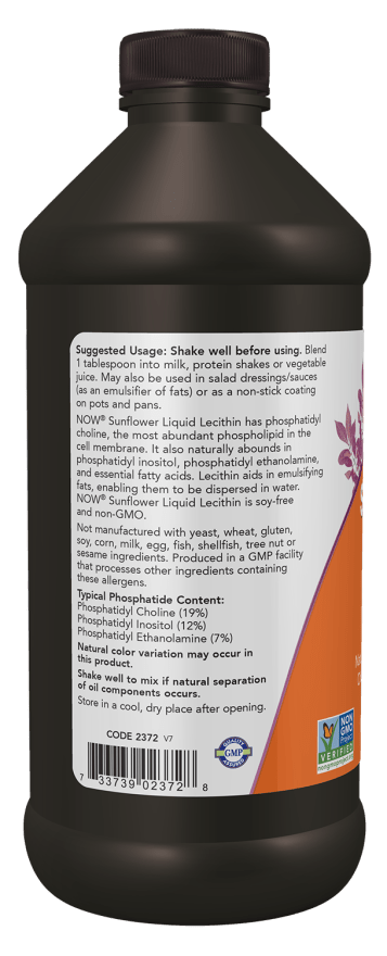 Sunflower Lecithin, Non - GMO, Liquid